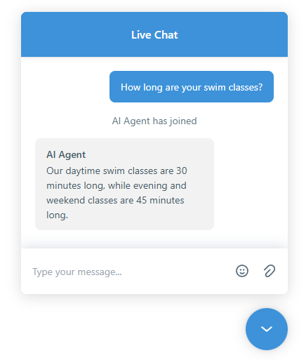 AI Agent handling a customer conversation autonomously
